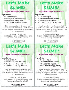 Preview of Making Slime Take Home Recipe & Review