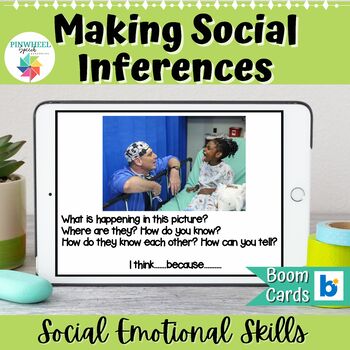 Preview of Making Social Inferences Boom Cards™ Speech Therapy Pragmatic Language Skills