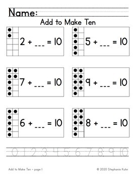 Making Ten - Addition & Subtraction with Ten Frames by MsKuhnsClassroom