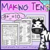 Making Ten - Includes Tens Frames  Number Lines  Cut and P