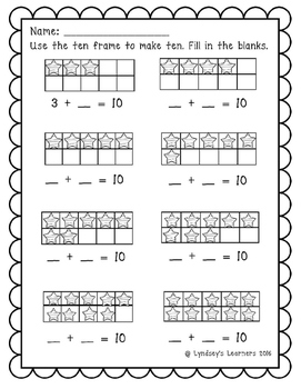 Making Ten Packet by Lyndsey's Learners | Teachers Pay Teachers