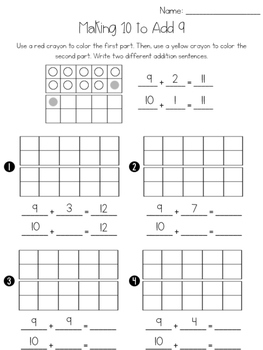 Making Ten to Add Freebie by Paiges of Learning | TPT