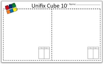 Preview of Making Tens Using Unifix Cubes - Pre-K Kindergarten Activity