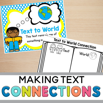 Preview of Text Connections Worksheets - Text to Text - Text to Self - Text to World