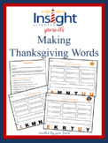 Making Thanksgiving Words, K-4