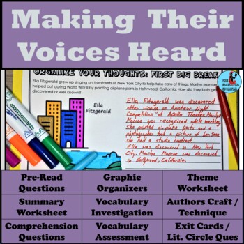 Preview of Making Their Voices Heard Graphic Organizer and Question Set