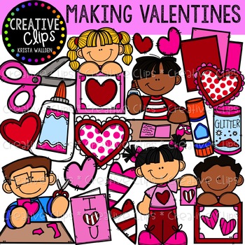 Preview of Making Valentines: Valentine Clipart {Creative Clips Clipart}