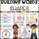 Building Words SHAPES | Kindergarten Writing Vocabulary Ce