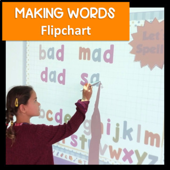 Preview of Digital Making Words Flipchart & EDITABLE Printables | Spelling Activities