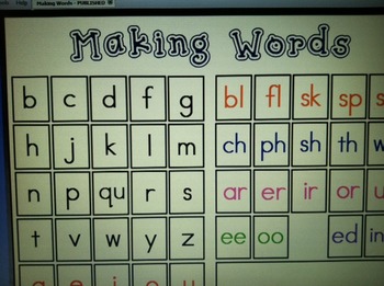 Preview of Making Words Flipchart for Promethean Boards