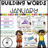 Building Words JANUARY | Kindergarten Writing and Vocabula