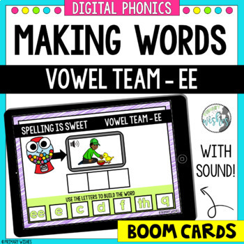 Vowel Team EA & EE  Build a Word - Boom Cards