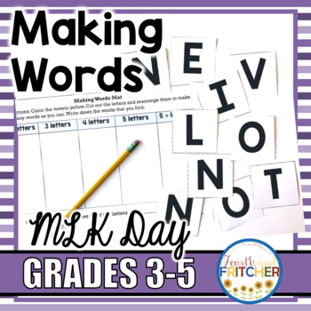 Preview of Making Words: Martin Luther King Jr. Day