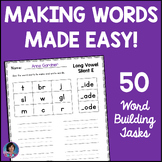 Making Words Phonics Worksheets: Short Vowels and Long Vow
