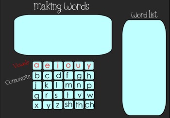 Preview of Making Words Smartboard Activity