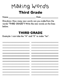 Making Words: Third Grade