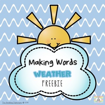 Preview of Making Words - Weather Freebie