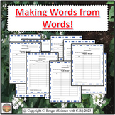 Making Words from Words Bundle! (Holidays, Animals, Natura