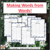 Making Words from Words Bundle! (Holidays, Animals, School