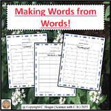 Making Words from Words Bundle! (Holidays, Animals, United