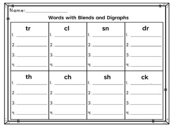 Making Words with Blends and Digraphs by StarStudents | TPT