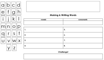 Preview of Making & Writing Words