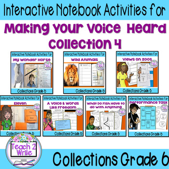 Preview of Making Your Voice Heard Interactive Notebook Activities Bundle Grade 6