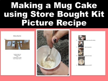 Preview of Making a Mug Cake (Store Bought Kit) Picture Recipe and Task Analysis