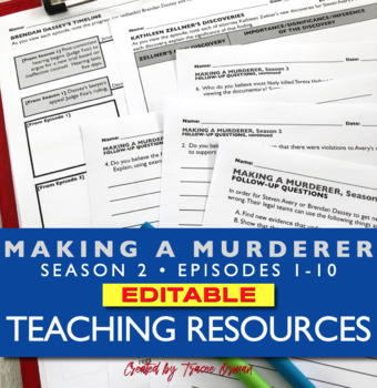 Preview of Making a Murderer Season 2 Teaching Resources