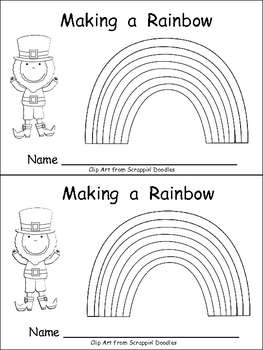 Preview of Making a Rainbow Emergent Reader- Kindergarten- St. Patrick's Day