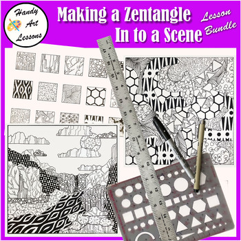 Making a Zentangle in to a Scene (bundle) by Hodges Art Room | TPT