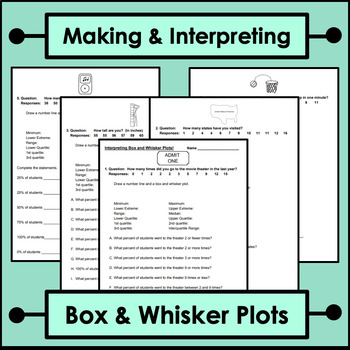 Interpreting Box And Whisker Plots Worksheet prntbl
