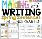 Making and Writing Spring Sentences for Kindergarten {voca