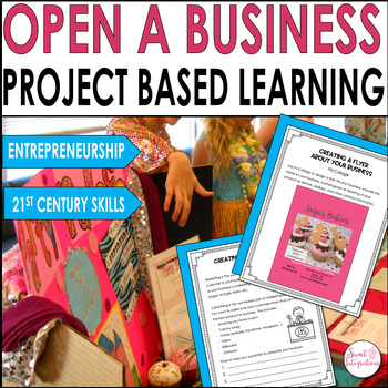 Preview of Economics Unit and Entrepreneurship - Project Based Learning Open a Business