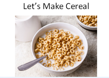 Preview of Making cereal instruction book