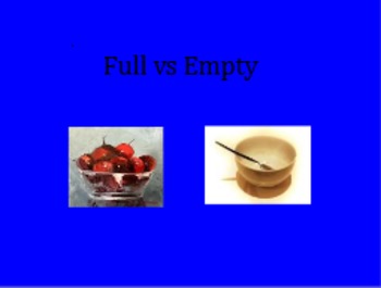 Preview of Making comparisons Full vs Empty Flipchart