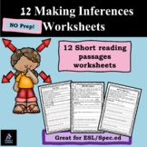 Making inferences - 12 reading passages/worksheets (Spec.ed/ESL)