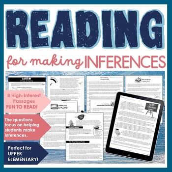 Preview of Making Inferences Worksheets 3rd grade 4th grade Inference Reading Passages