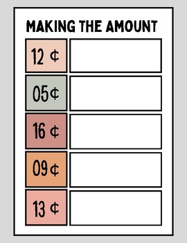 Preview of Making the Amount >.20