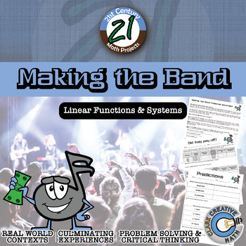 Preview of Making the Band -- Linear Equation & Systems - 21st Century Math Project