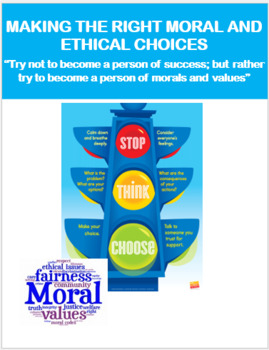 Preview of Making the Right Moral and Ethical Choices- CDC Health Standard 5