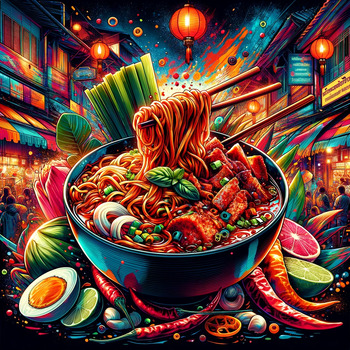 Preview of Mala Tang Noodles - Noodles Illustration