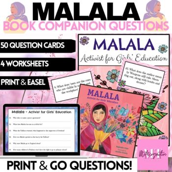 Preview of Malala: Activist for Girls' Education Book Companion Comprehension Questions