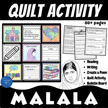 Preview of Malala Create a Collaboration Quilt Activity | Malala's Magic Pencil