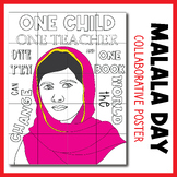 Malala Day - I am Malala Collaborative Art Poster Coloring