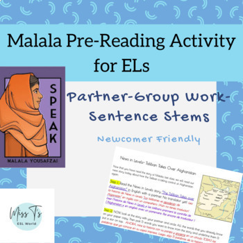 Preview of Malala Pre-Reading Activity for ELs 