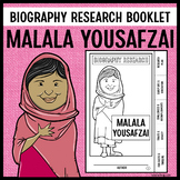 Malala Yousafzai Biography Research Booklet