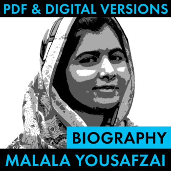 Preview of Malala Yousafzai Biography Research Organizer, Biography PDF & Google Drive CCSS