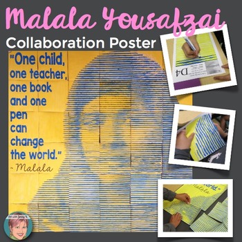 Preview of Malala Yousafzai Collaboration Poster | Great Women's History Month Activity