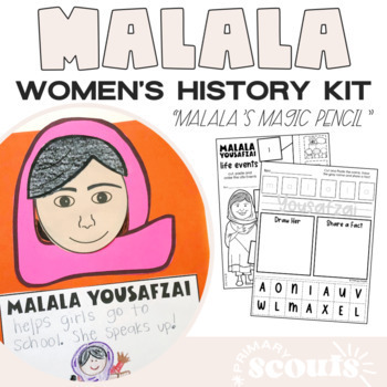 Preview of Malala Yousafzai Activities | Malala's Magic Pencil | Women's History Month